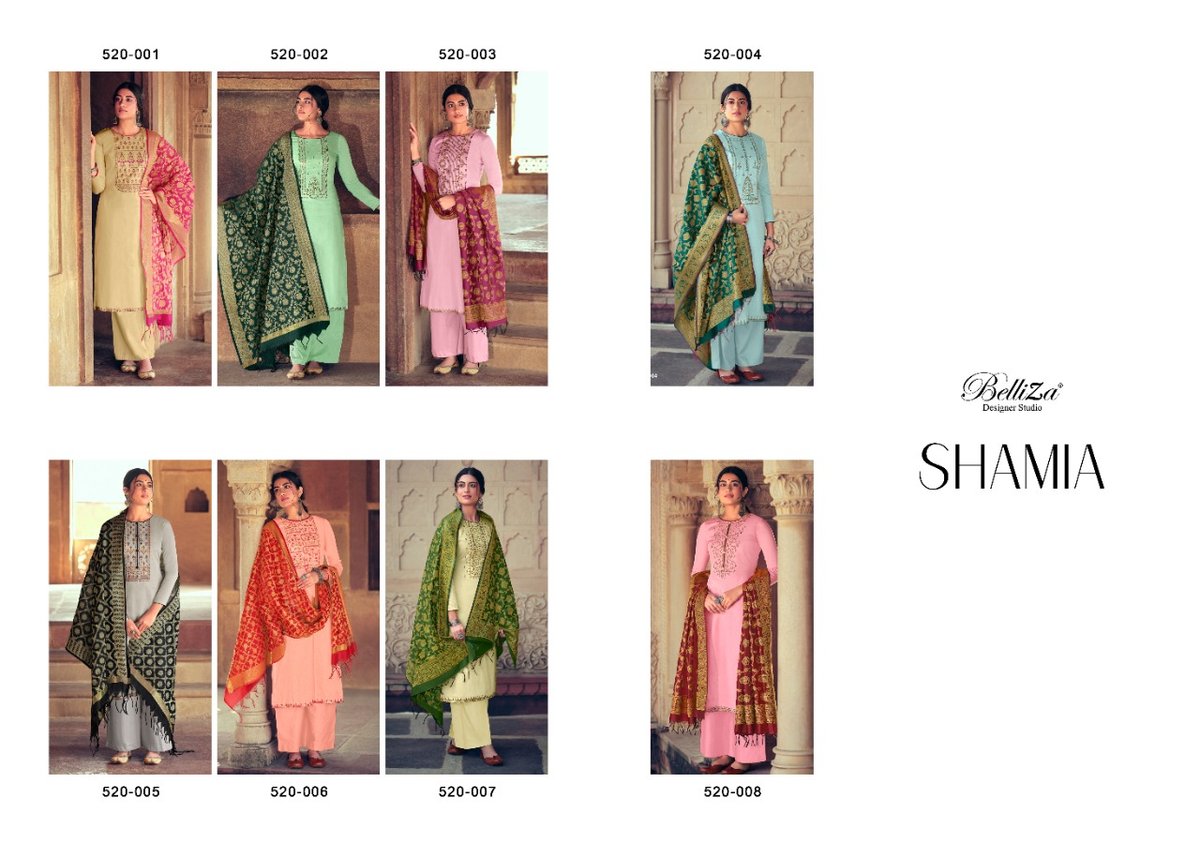 Belliza Designer Shamia 520-001 to 520-008 Series 9