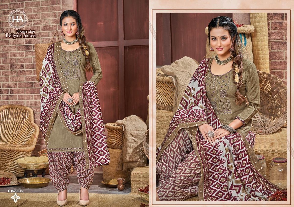 Harshit Fashion Patiyala Babes 968-001 to 968-010 Series 10