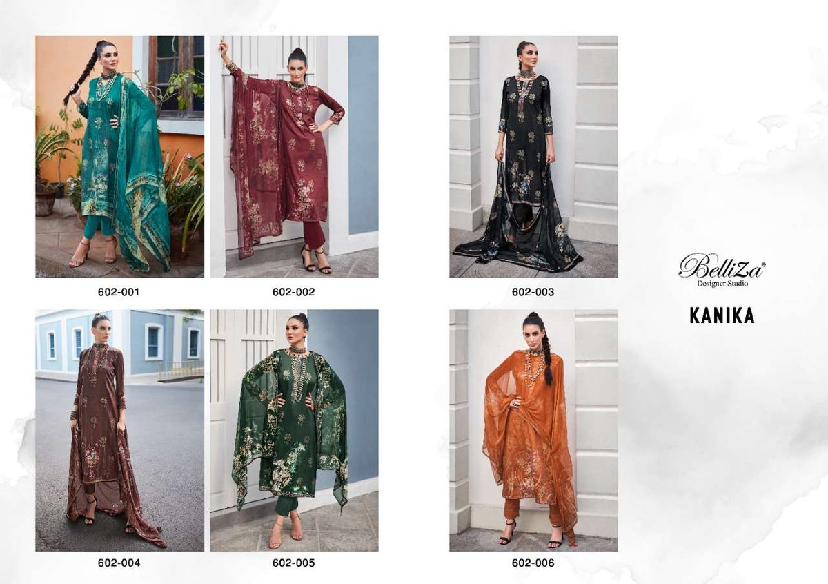 Belliza Designer Kanika 602-001 to 602-006 Series 7