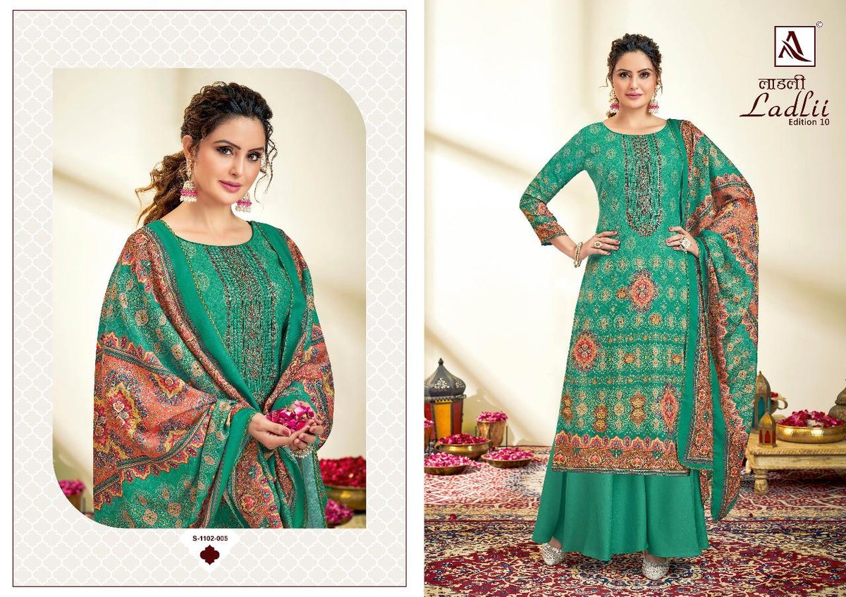 Alok Suits Ladli Vol-10 1102-001 To 1102-008 Series 5