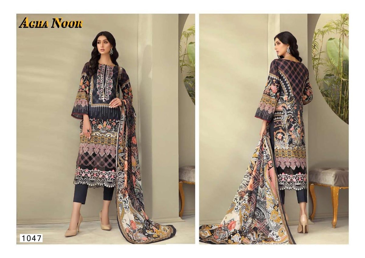 Agha Noor Vol-4 Luxury Lawn Collection 1041-1050 Series 7