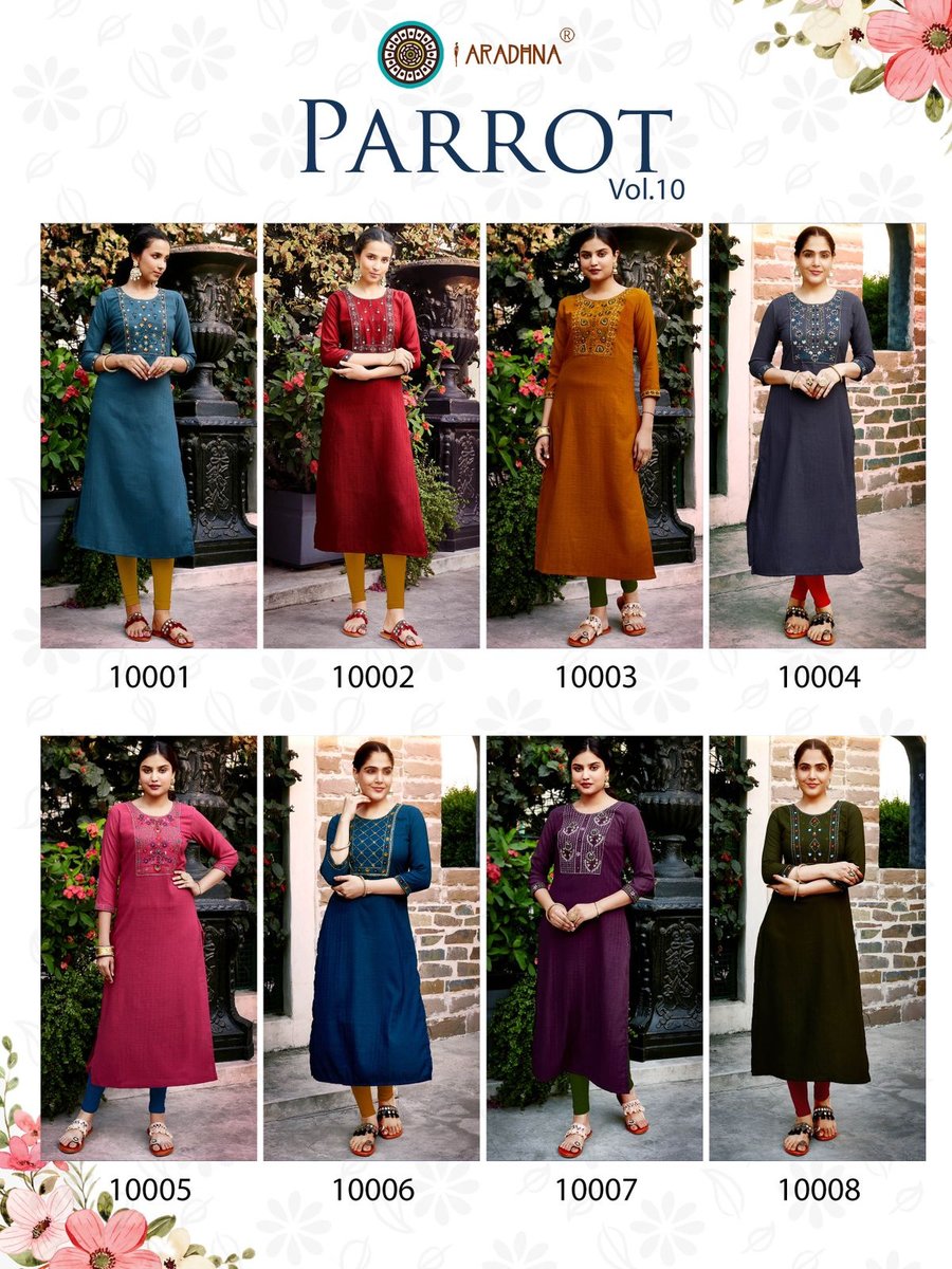 Aradhna Fashion Parrot Vol-10 10001-10008 Series 9