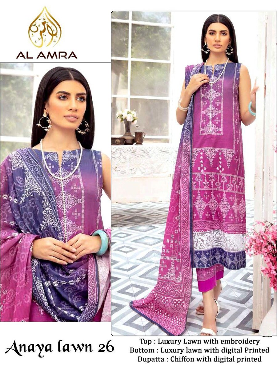 AL Amra Aanaya Lawn Chunri Collection 25-28 Series 2