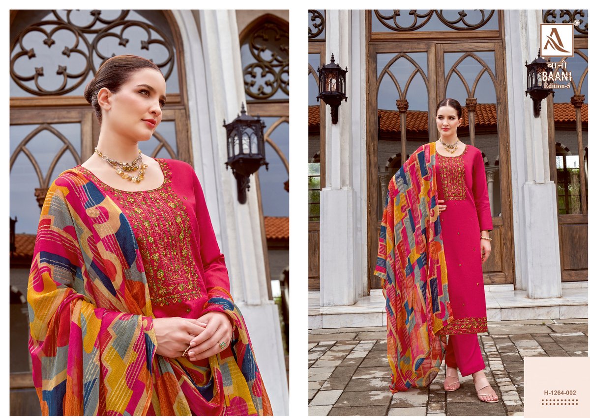 Alok Suit Baani Edition Vol-5 1264-001 to 1264-008 Series 2