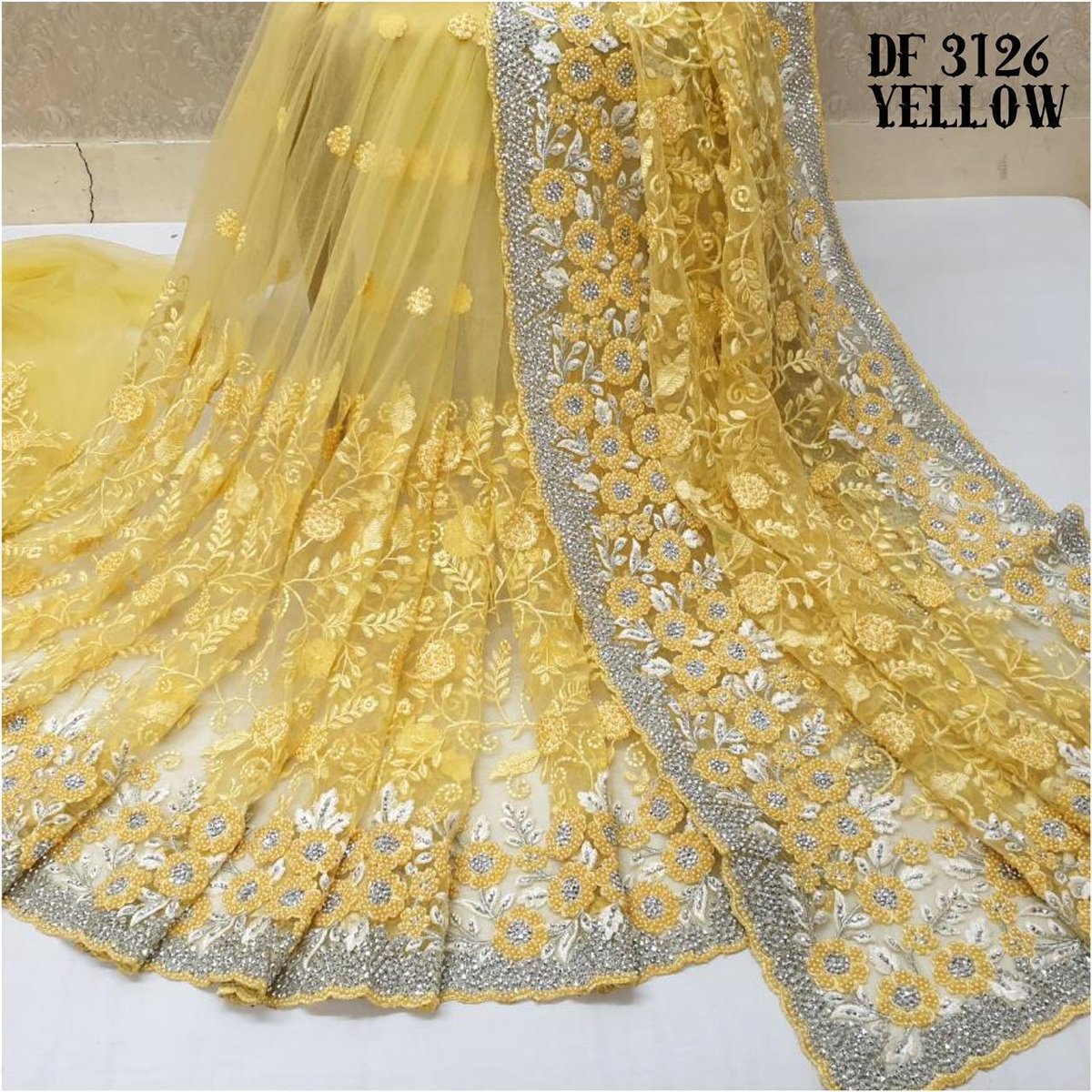 DF 3126 Designer Net Sarees 8