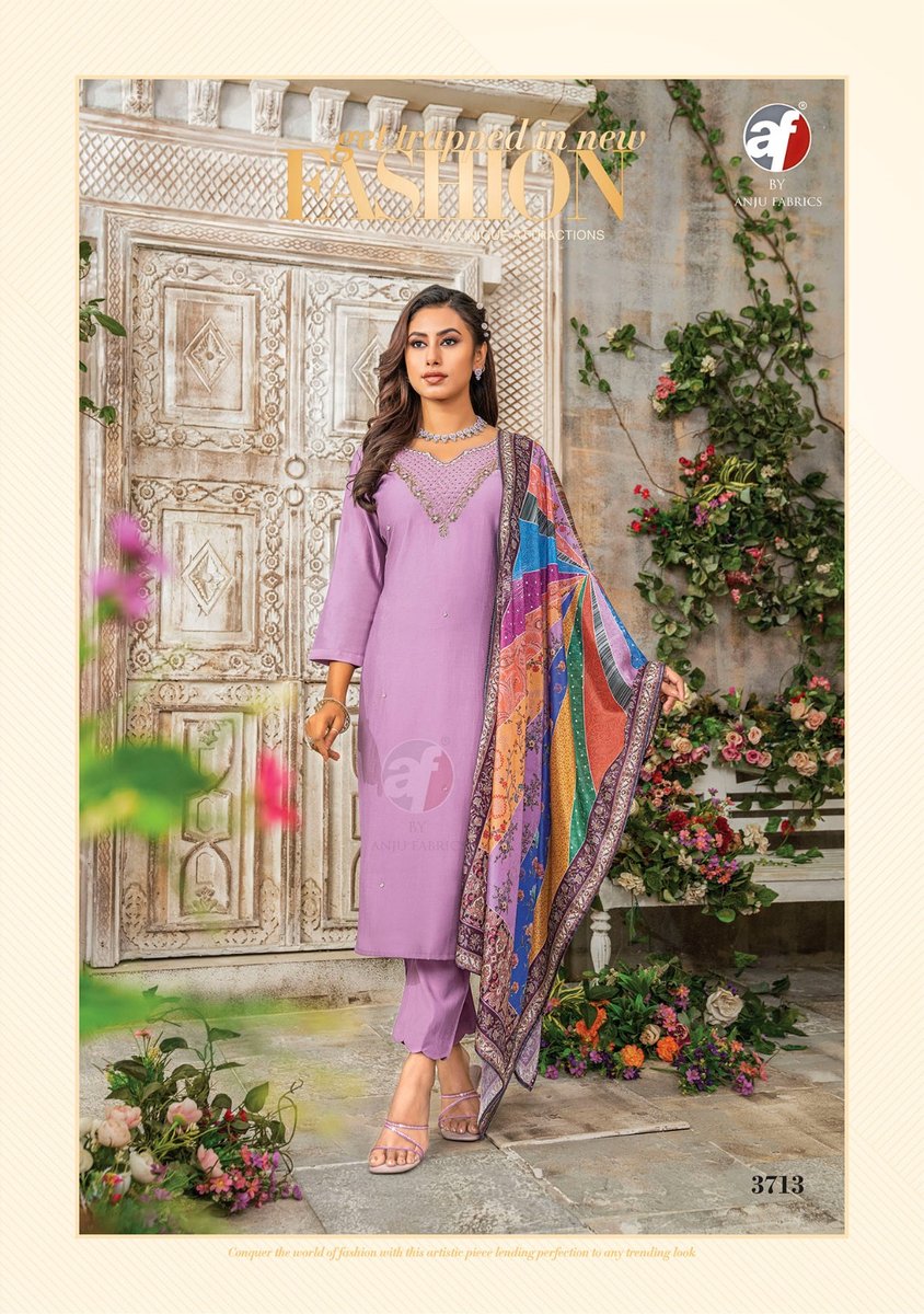 ANJU FABRIC SHARARAT VOL-6 3711 TO 3713 3