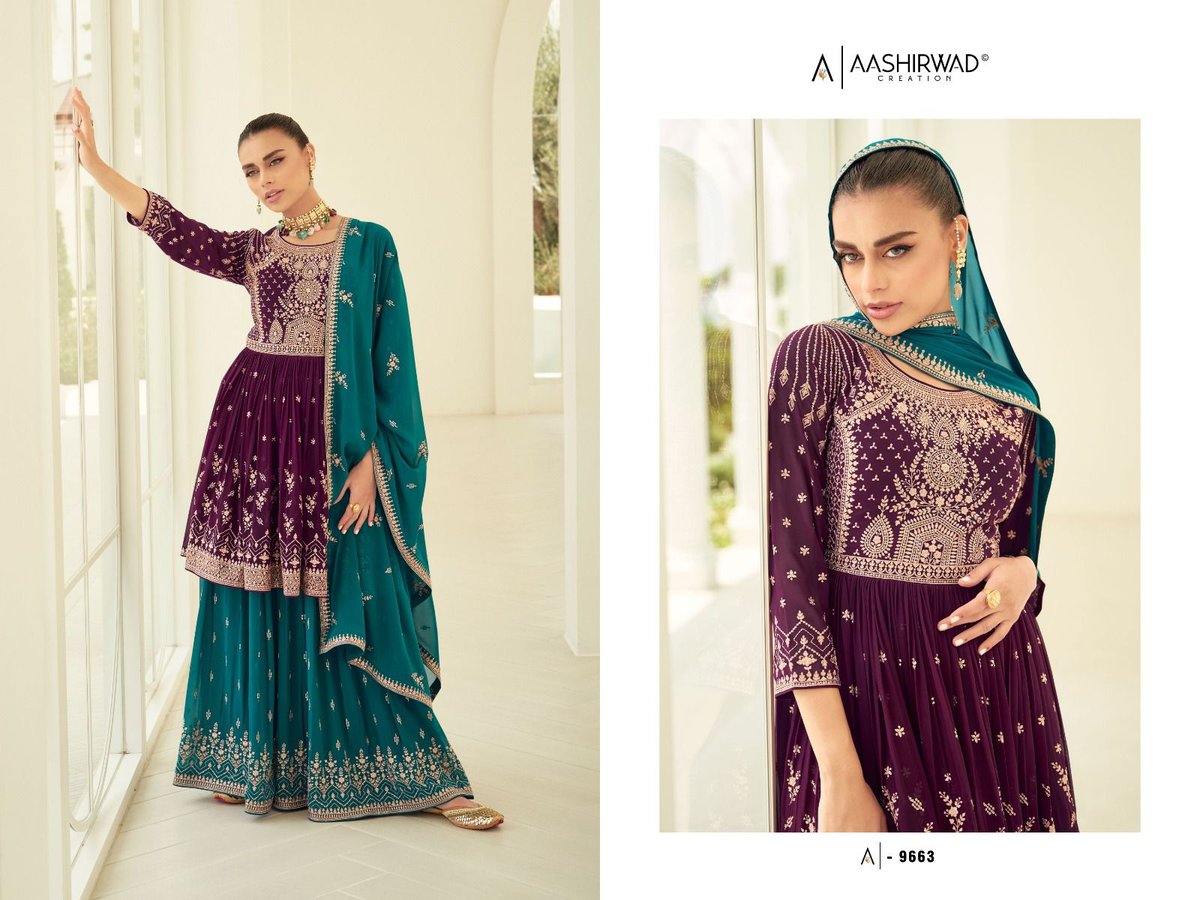 Aashirwad Creation Gulkand Somya 9659-9663 Series 5