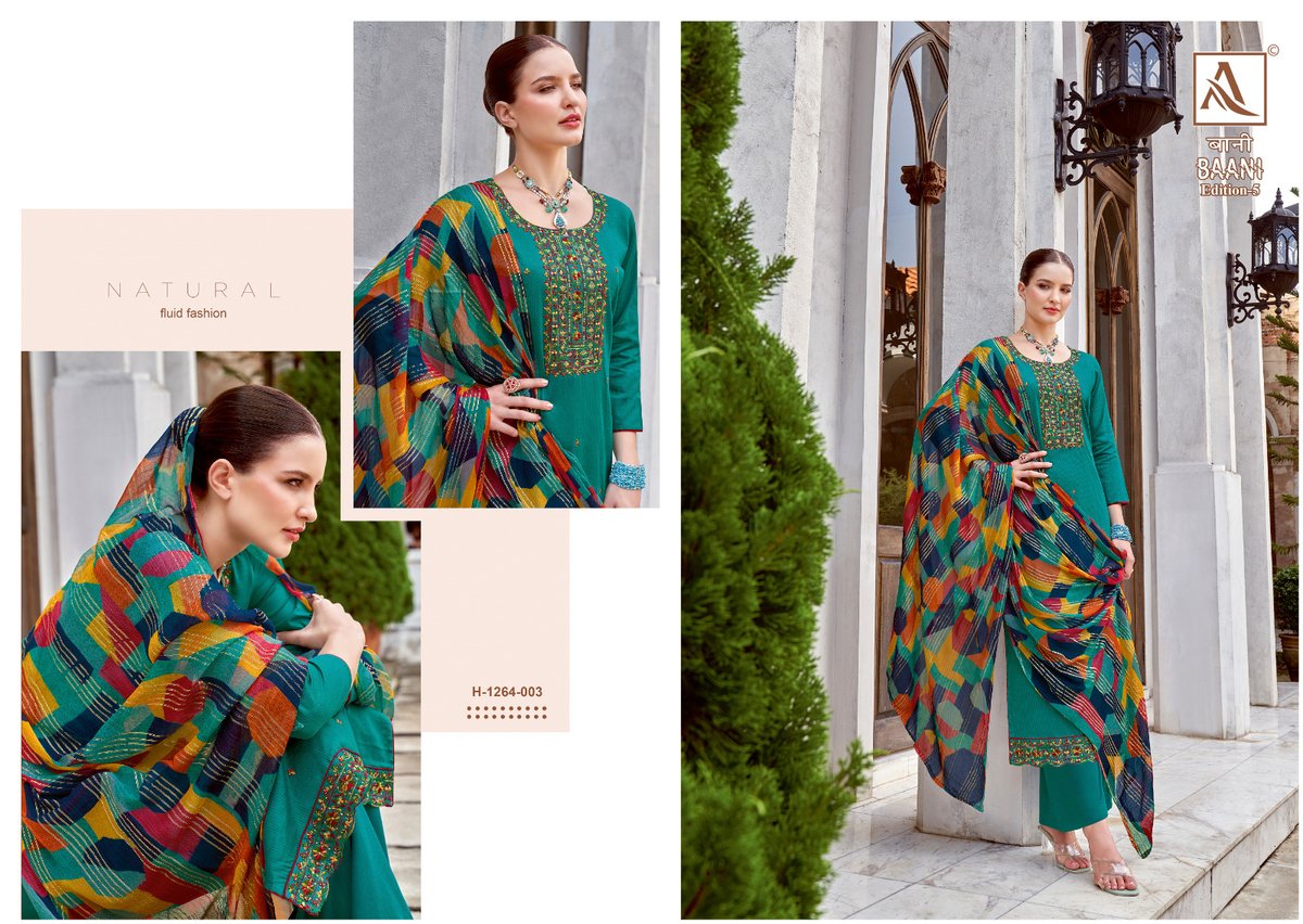 Alok Suit Baani Edition Vol-5 1264-001 to 1264-008 Series 3