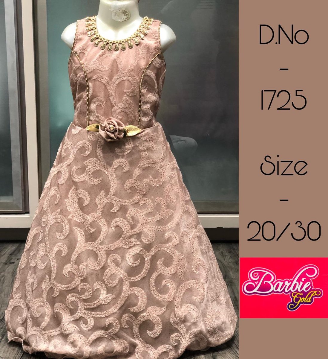 AGF 1725-1726 Barbie Gold Gown 3