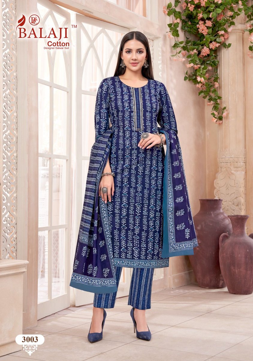 Balaji Cotton Art Work Vol-3 3001-3012 Series 3