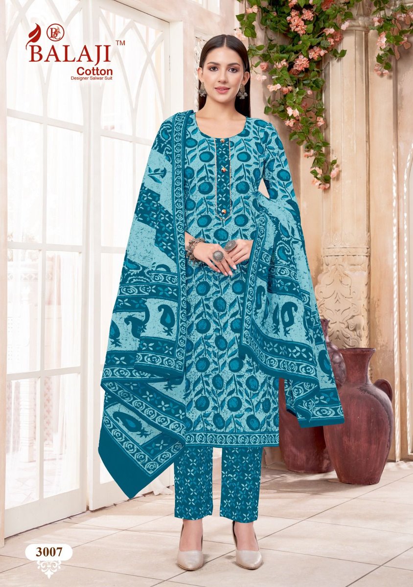 Balaji Cotton Art Work Vol-3 3001-3012 Series 7
