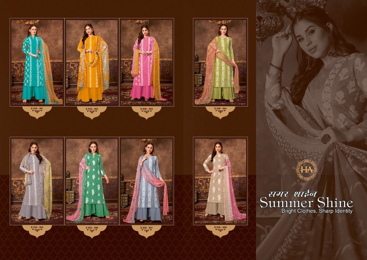 Harshit Fashion Summer Shine 926-001 to 926-008 Series 9