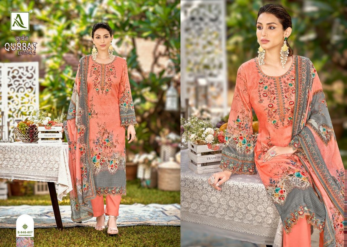 Alok Suit Qurbat Edition Vol-2 948-001 to 948-008 Series 7