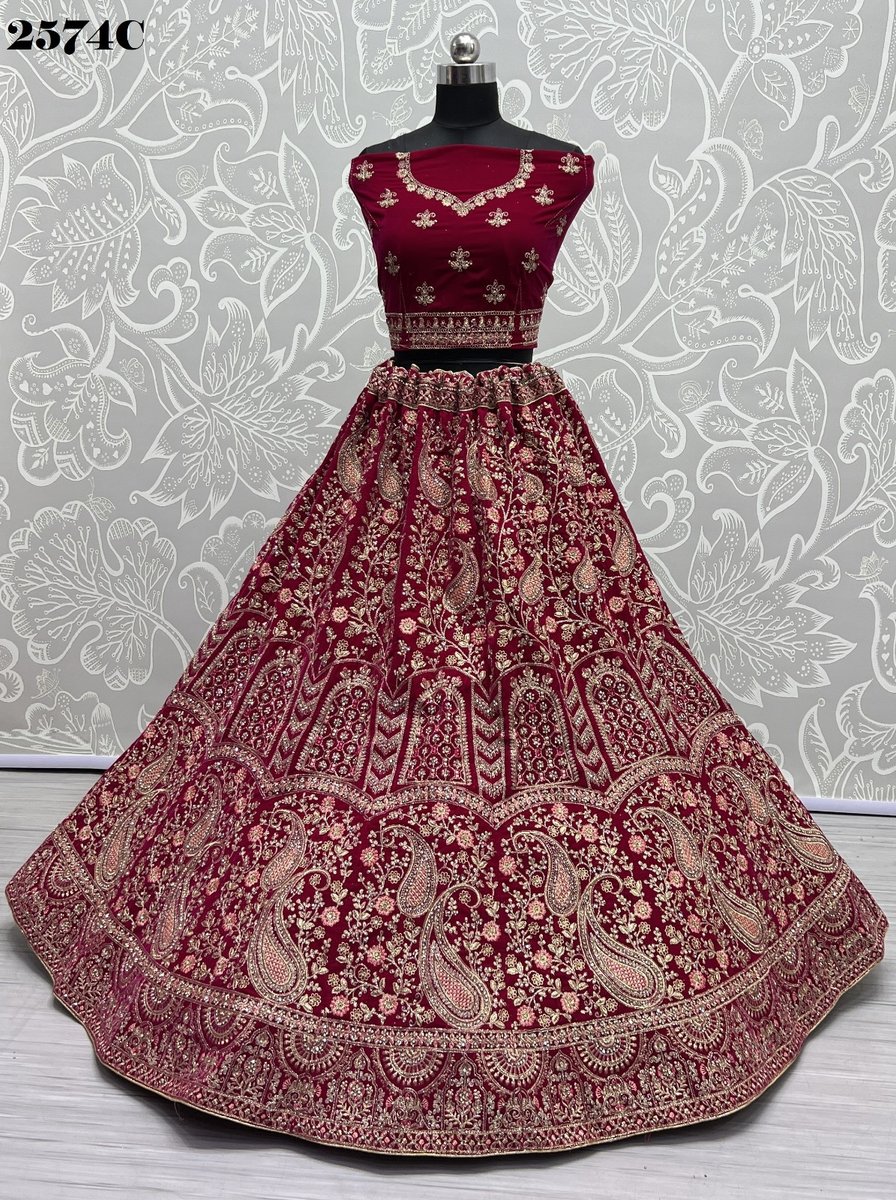 Anjani Art Bridal Lehenga 2574 Colors 10
