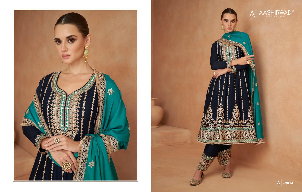 AASHIRWAD CREATION VEEDA SERIES 9813 -9814 2