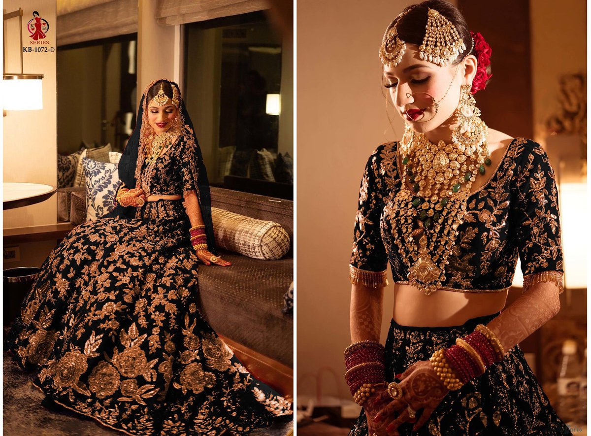KB SERIES BOUTIQUE COLLECTION BRIDAL LEHENGA KB-1072-A TO KB-1072-D 4