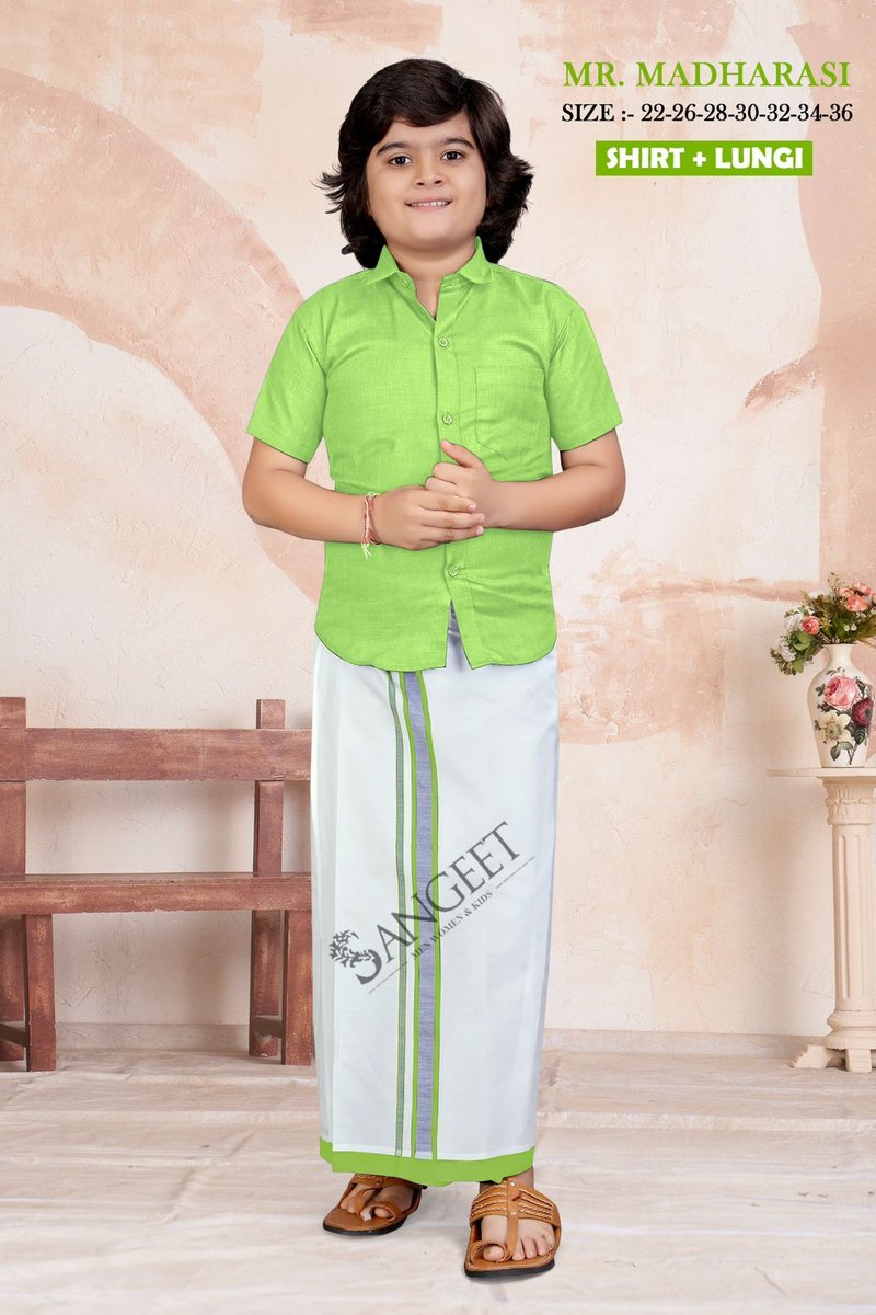 SANGEET MR MADHARASI SHIRT+LUNGI 1001 TO 1010 8