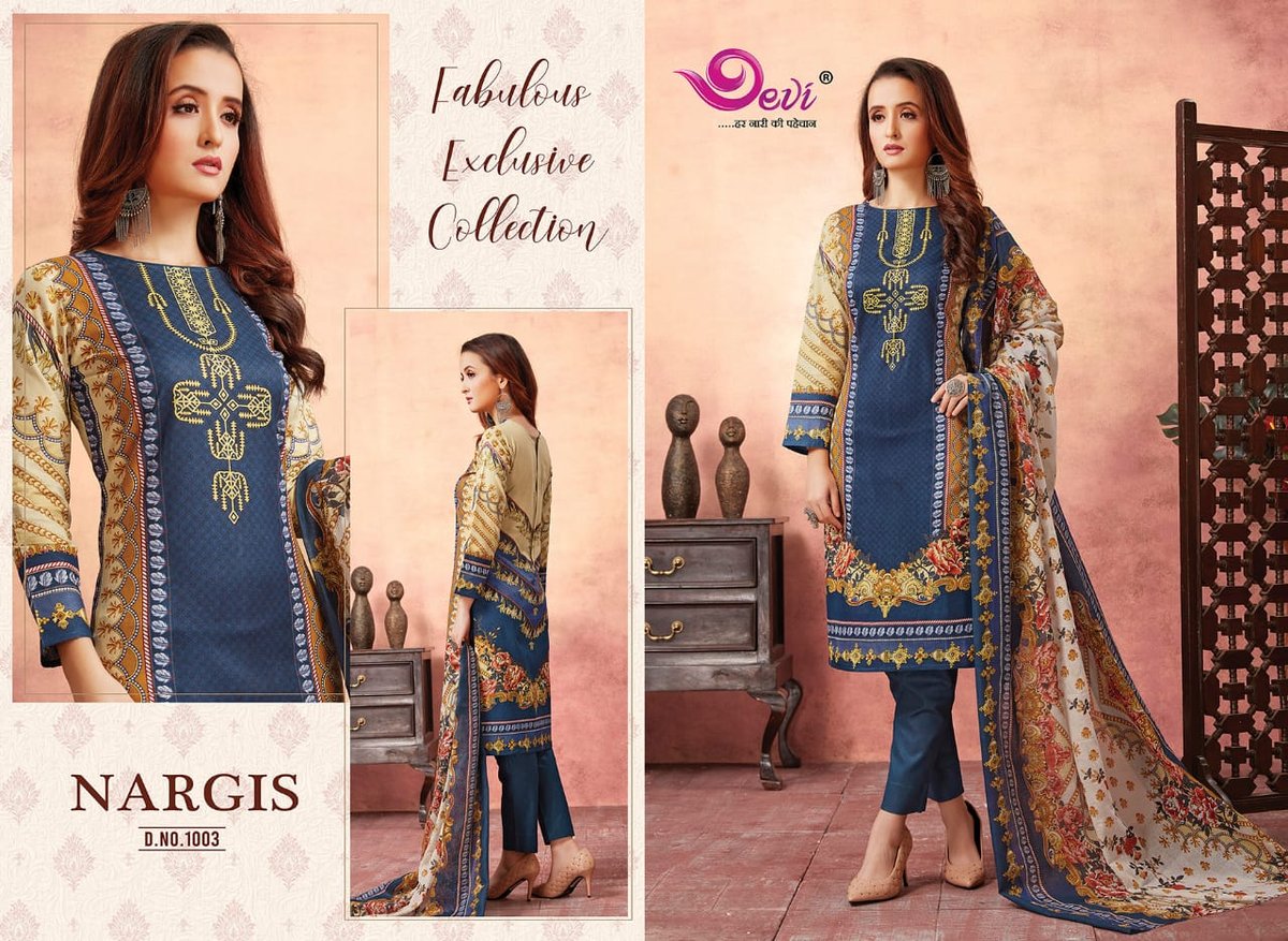 Devi Nargis Pure Lawn 1001-1010 Series 3