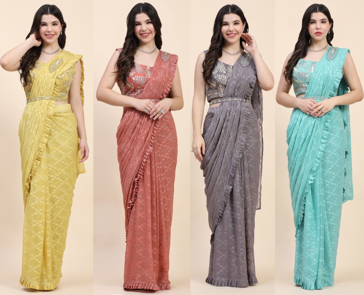 Aamoha Trendz Ready To Wear Designer Saree 275 Colors 5