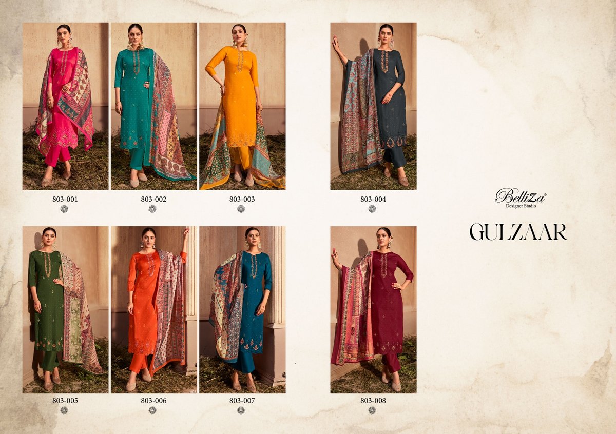 Belliza Designer Gulzaar 803-001 to 803-008 Series 9