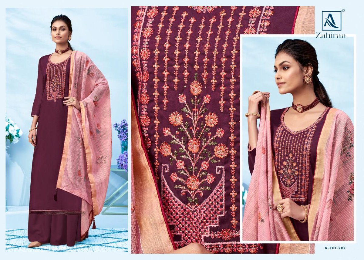 Alok Suits Zahiraa 581-001 to 581-008 Series 5