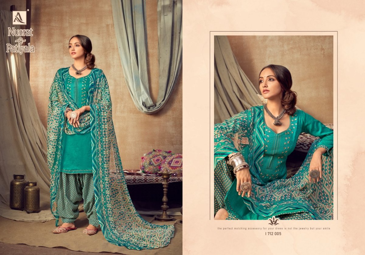 Alok Suits Nusrat-E-Patiyala 1712-001 to 1712-010 Series 5