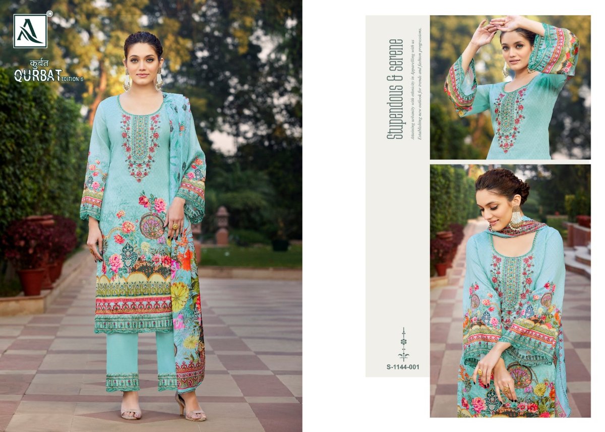Alok Suit Qurbat Vol-6 1144-001 to 1144-008 Series 1