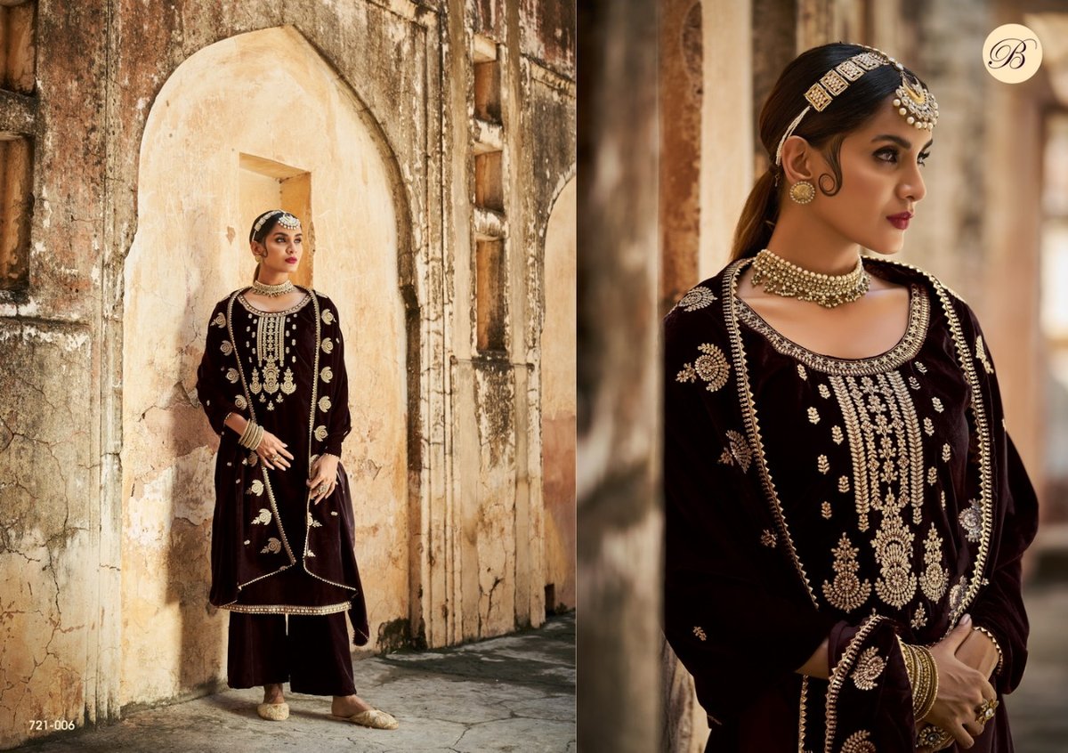 Belliza Designer Yuvika 721-001 To 721-006 Series 6