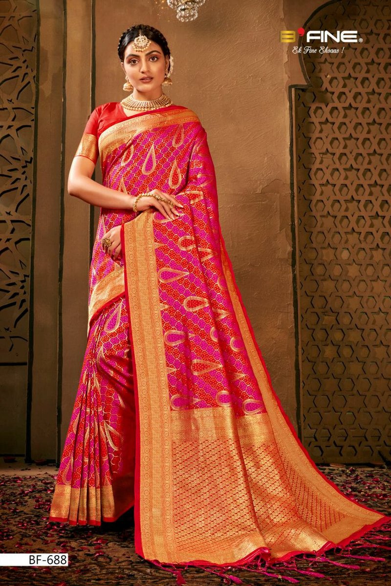 B Fine Saree Bandhini BF-685 to BF-688 Series 4