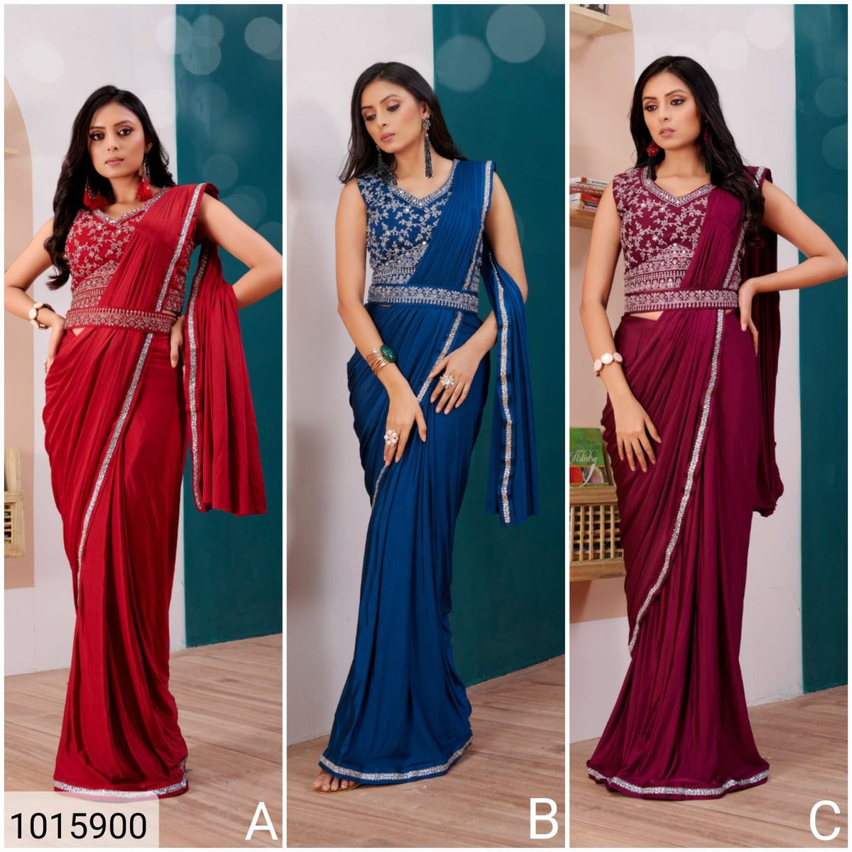 Aamoha Trendz Ready To Wear Designer Saree 1015900 Colors 5