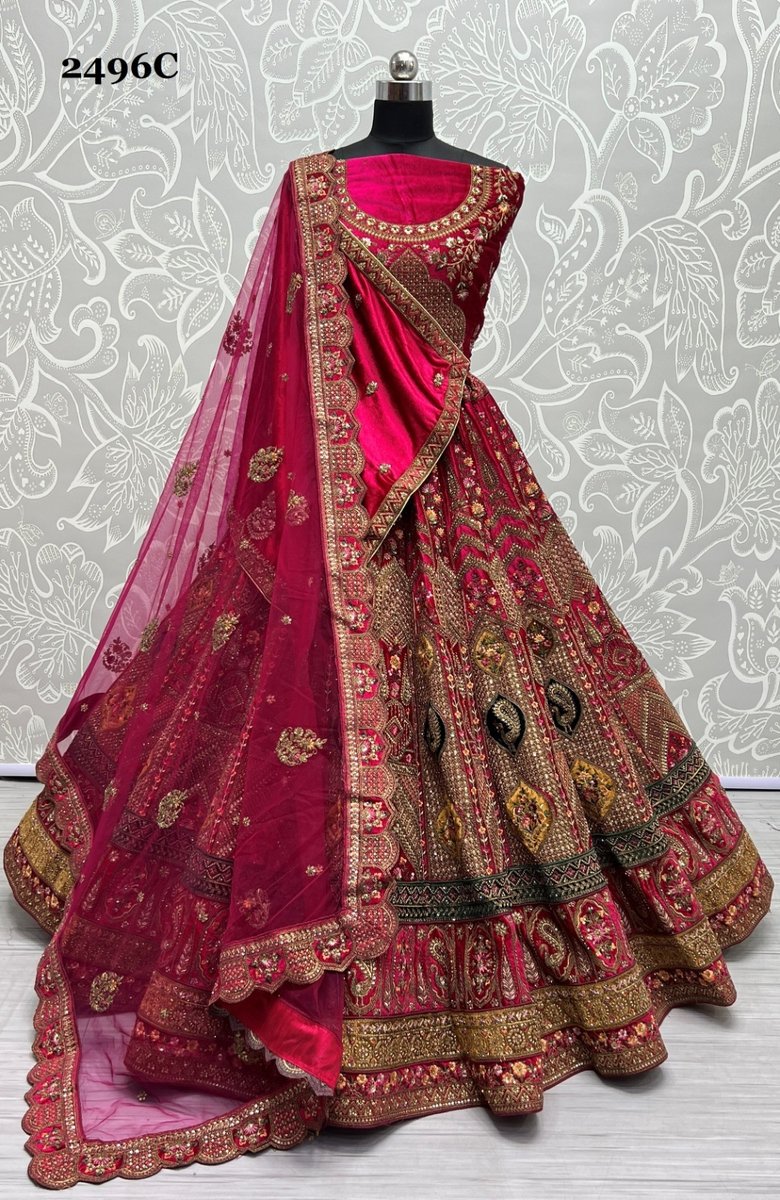 Anjani Art Bridal Lehenga 2496 Colors 7