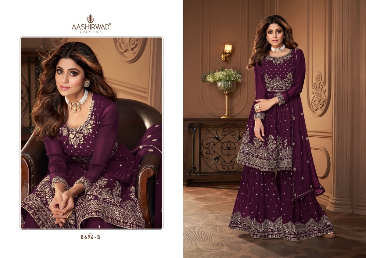 Aashirwad Creation Heroine Gold 8696 Colors 2