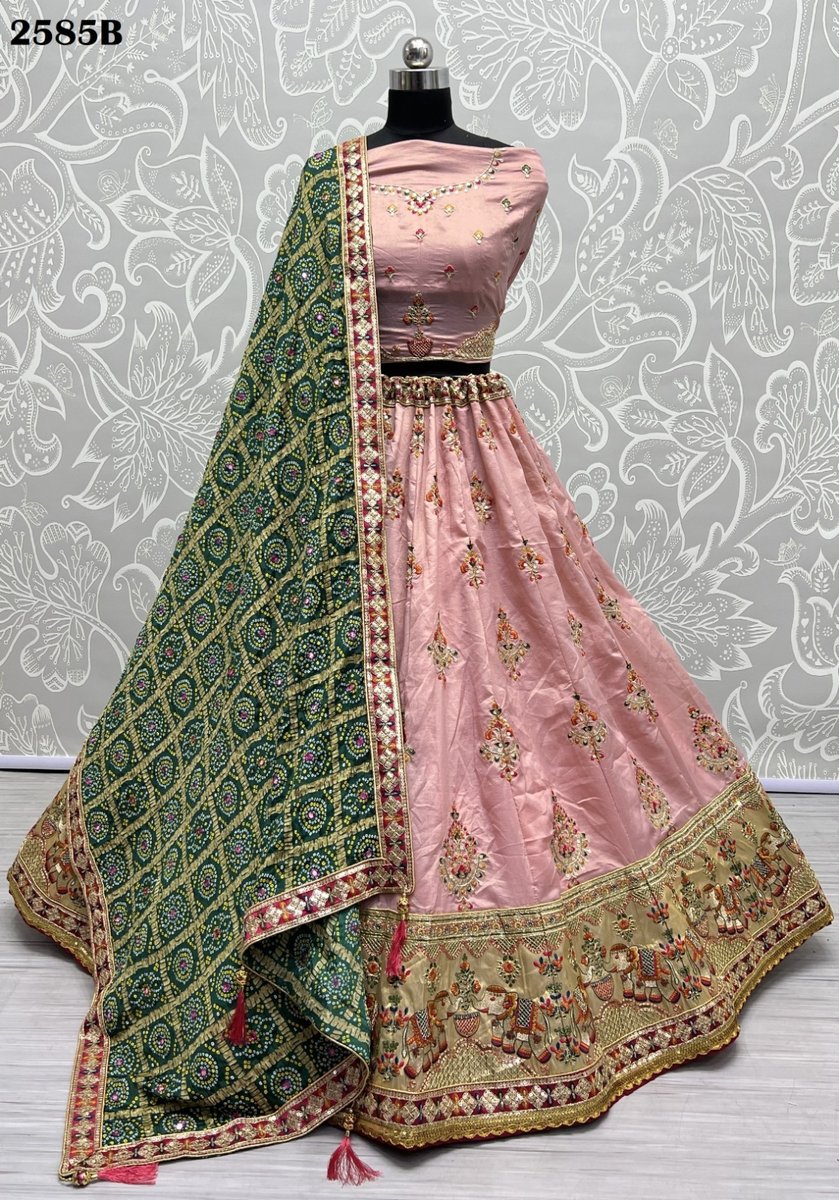 Anjani Art Designer Silk Lehenga 2585 Colors 5