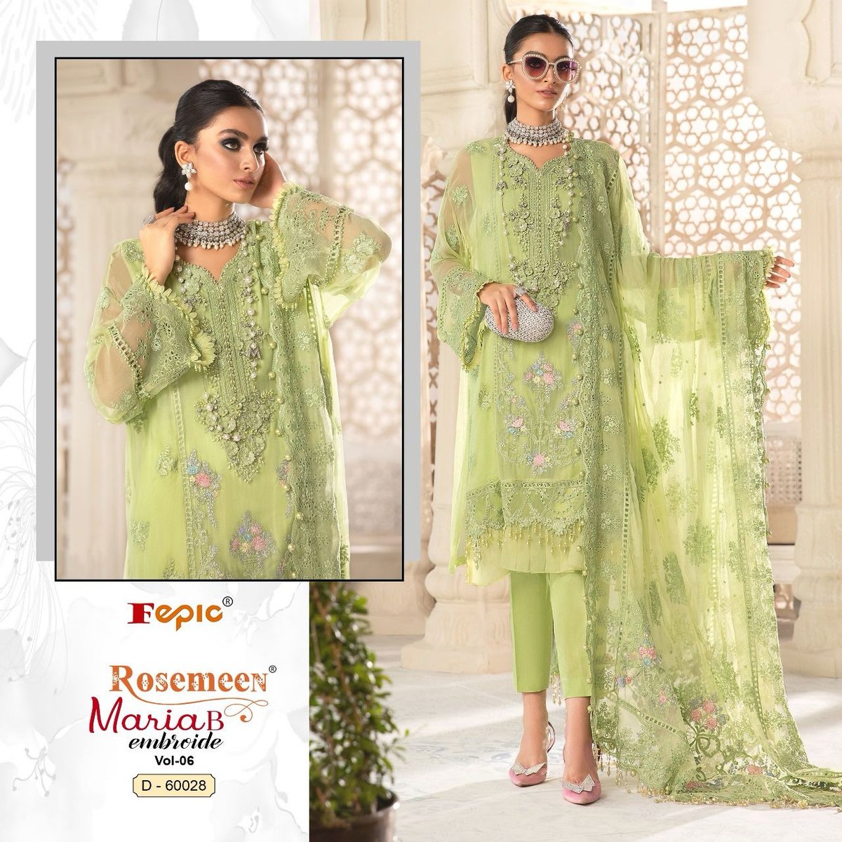 Fepic Rosemeen Maria B Embroide Vol-6 60028 Colors 1