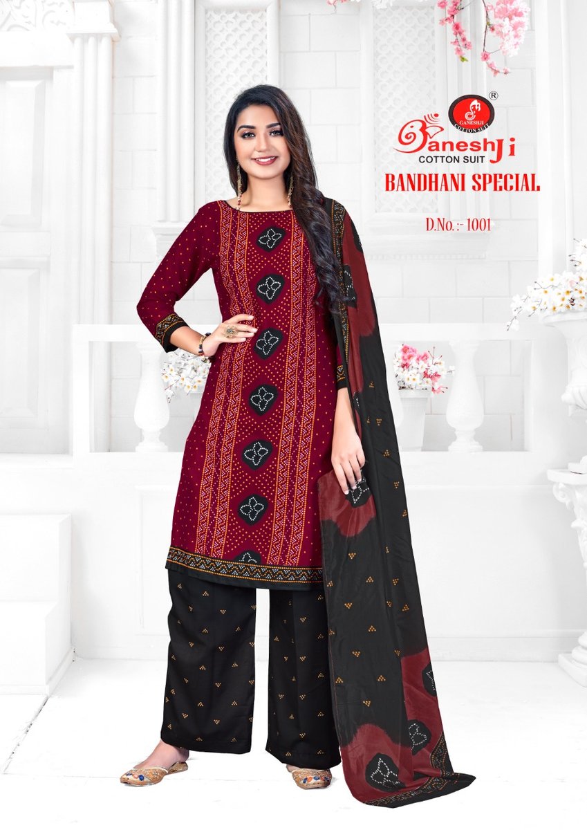 Ganeshji Cotton Suits Bandhani Special 1001-1012 Series 1