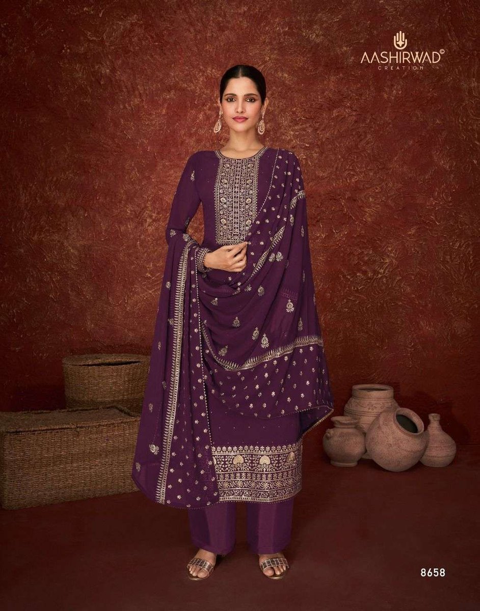 Aashirwad Creation Parineeta 8656-8660 Series 3