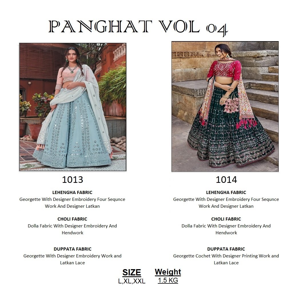 Panghat Lehenga Choli Vol-4 1013-1014 Series 5