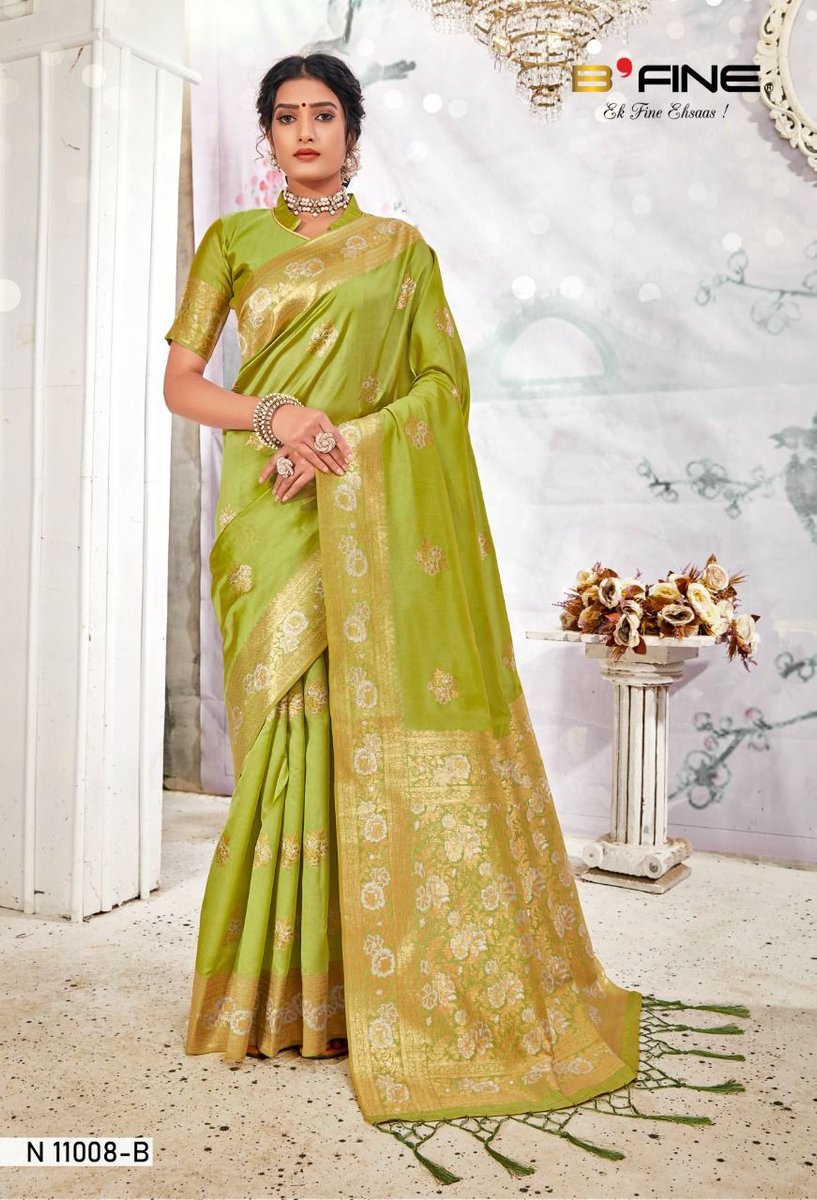 B Fine Saree Shaan-E-Kashi  11007-11012 Series 5