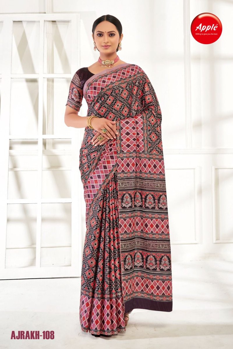 Apple Saree Ajrakh Vol-1 101-108 Series 8