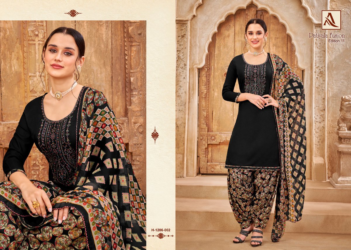 Alok Suit Patiyala Fusion Edition Vol-11 1206-001 to 1206-008 Series 2