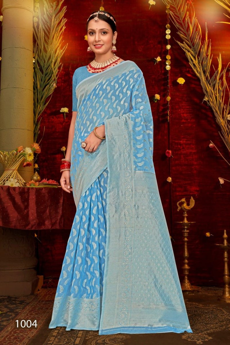 SAROJ SAREE PACIFIC COTTON VOL-5 1001 TO 1006 4