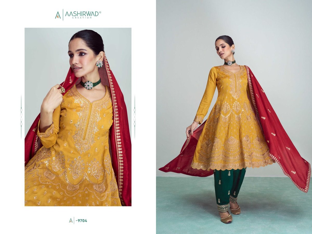 Aashirwad Creation Riwaaz 9704-9708 Series 1