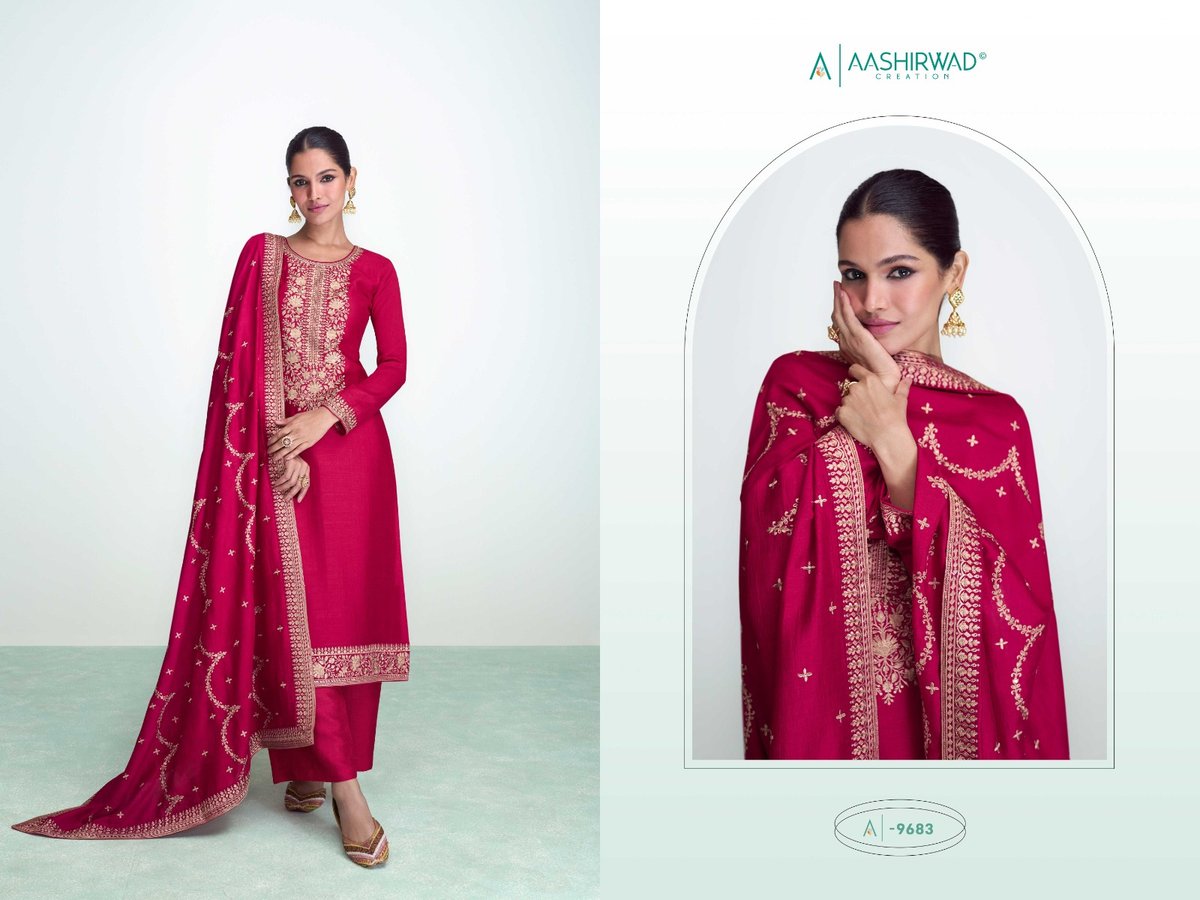 Aashirwad Creation Gulkand Syra 9680-9684 Series 4