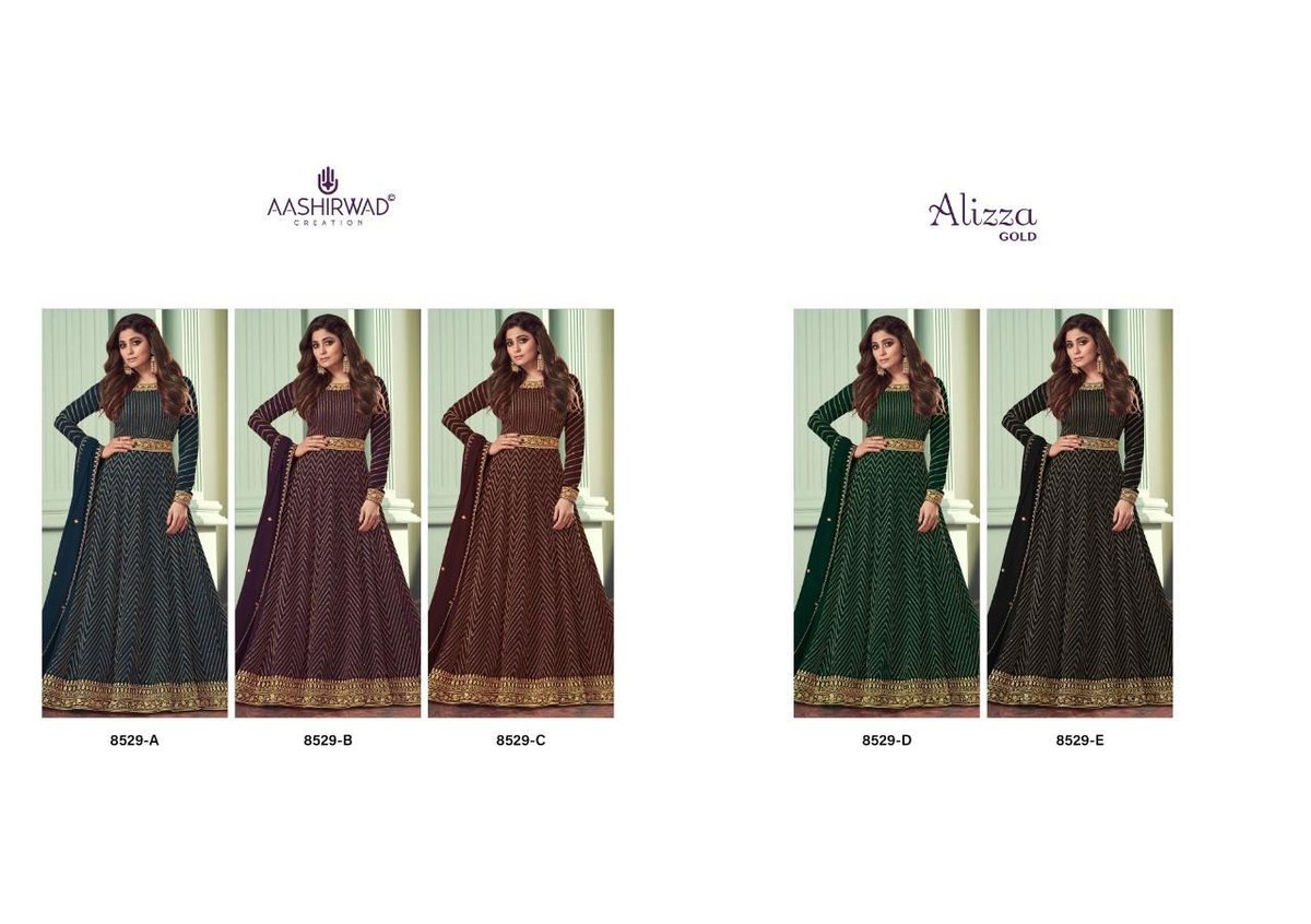 Aashirwad Creation Alizza Gold 8529 Colors 6