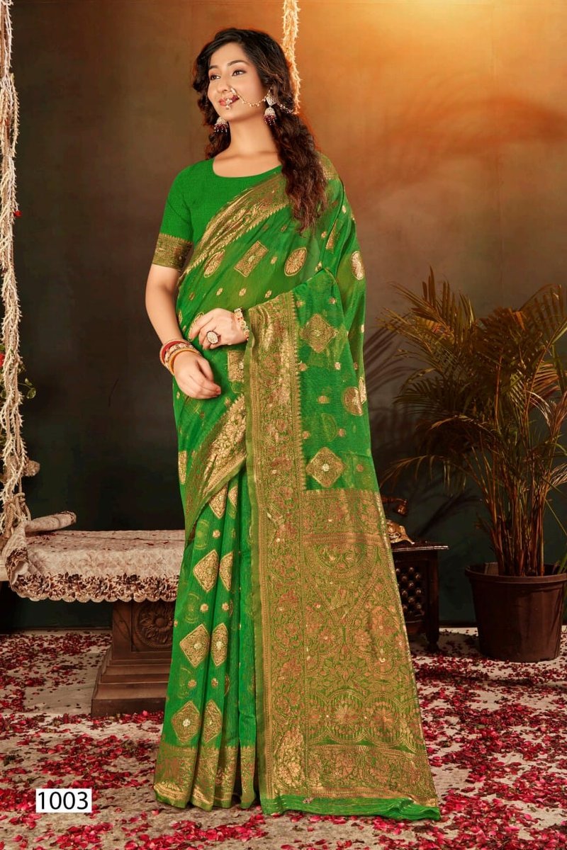 SAROJ SAREE GLAMOUR COTTON VOL-4 1001 TO 1006 3