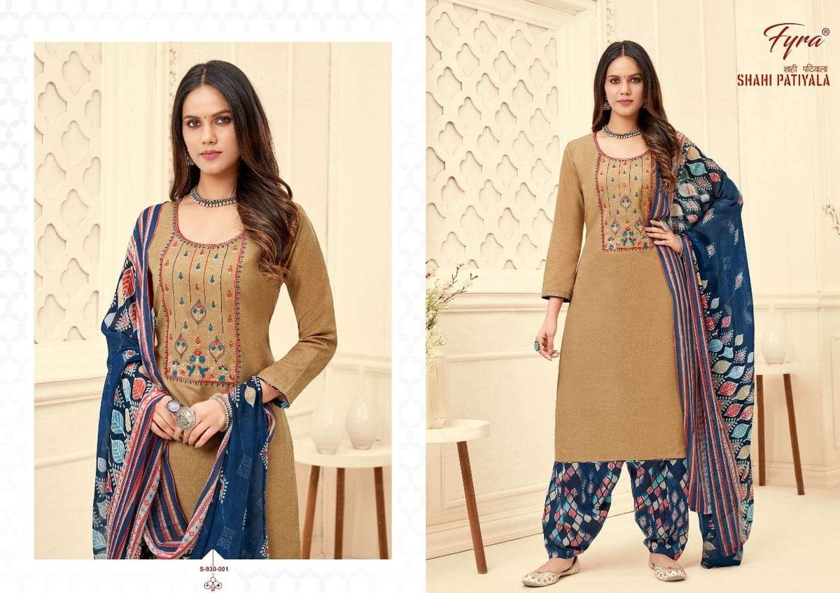 Alok Suit Fyra Shahi Patiyala 930-001 to 930-010 Series 1