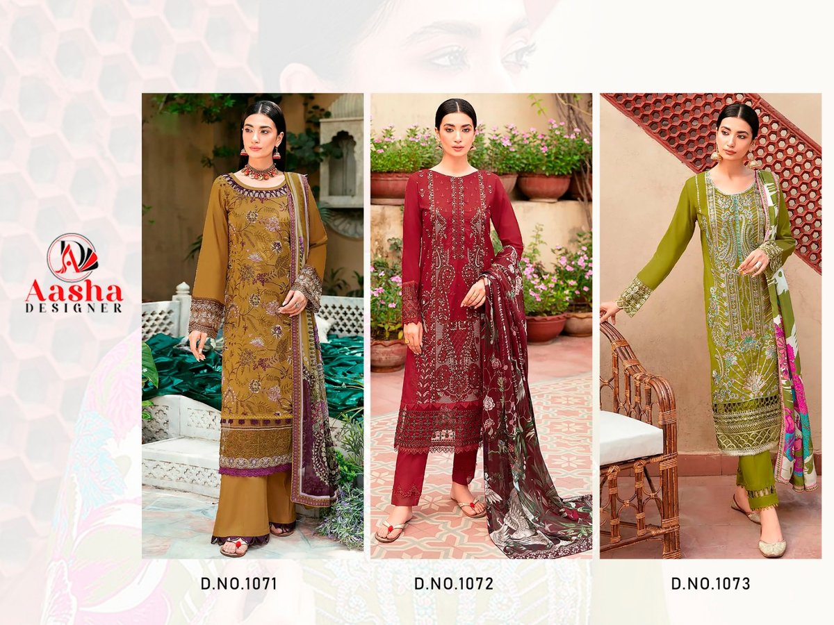 AASHA DESIGNER CHEVRON PREMIUM COLLECTION VOL-1 1071 TO 1073 4