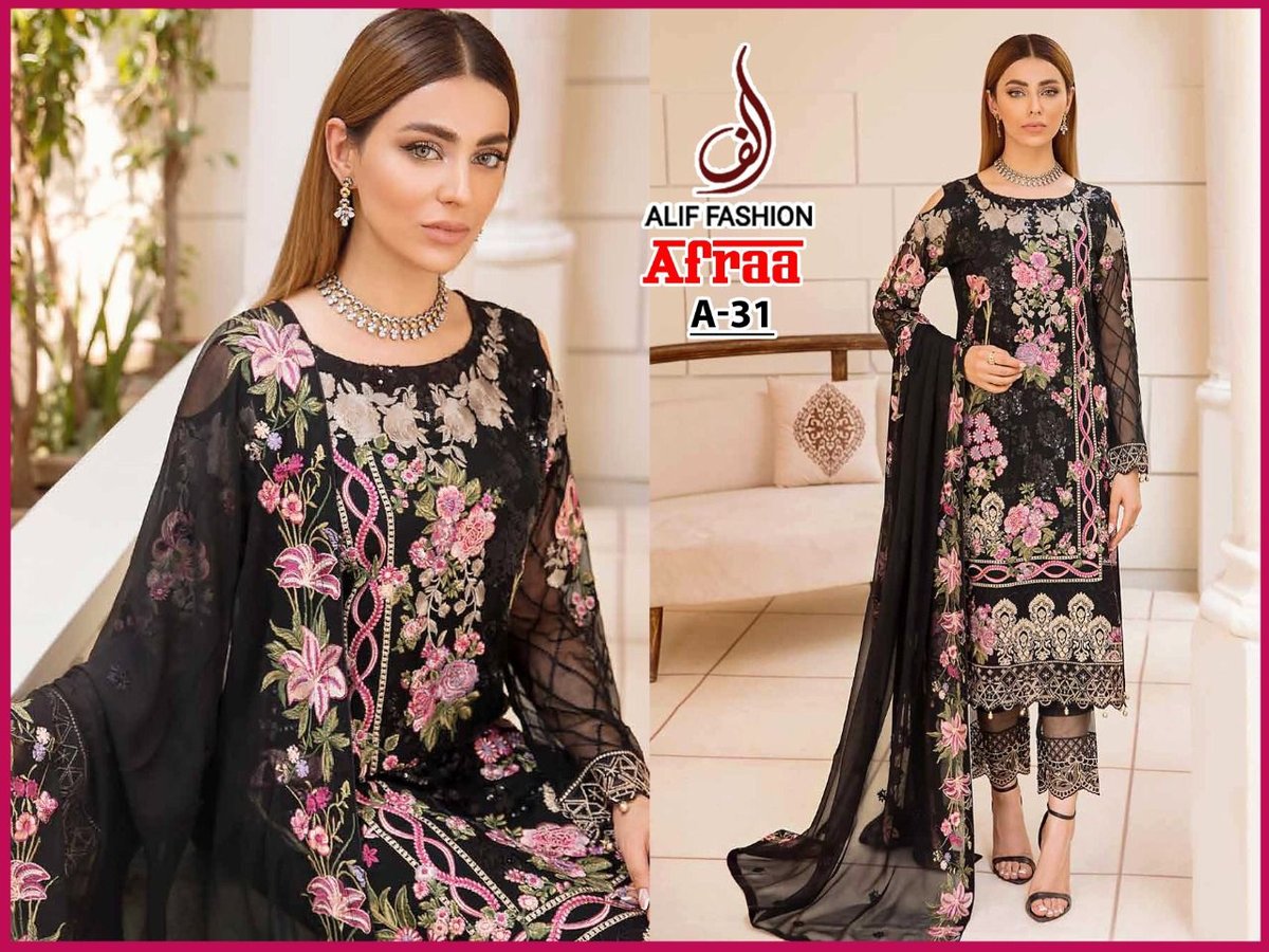 Alif Fashion Afraa A-31 Design 1