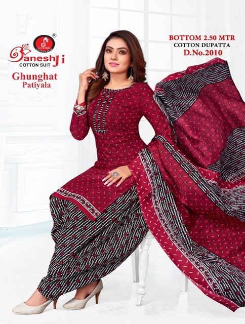 Ganeshji Cotton Suits Ghunghat Patiyala 2001-2010 Series 10