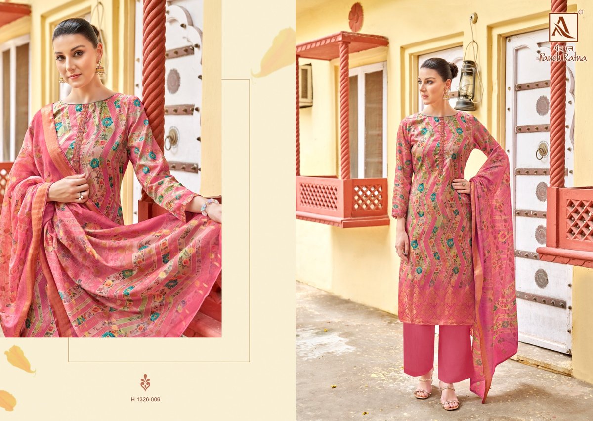 Alok Suit Panch Ratna 1326-001 to 1326-006 Series 6